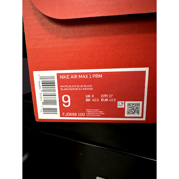 NEW MENS SIZE 9 / W10.5 Nike Air Max 1 PRM Escape Treeline Slate Blue FJ0698-100 - Picture 6 of 6